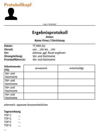 Wie ist ein Protokoll richtig aufgebaut? - [schreibzentrum.berlin]